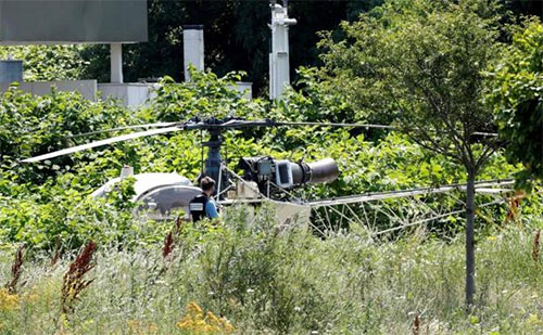 el helicóptero utilizado en la fuga Espectacular evasión de una prisión francesa